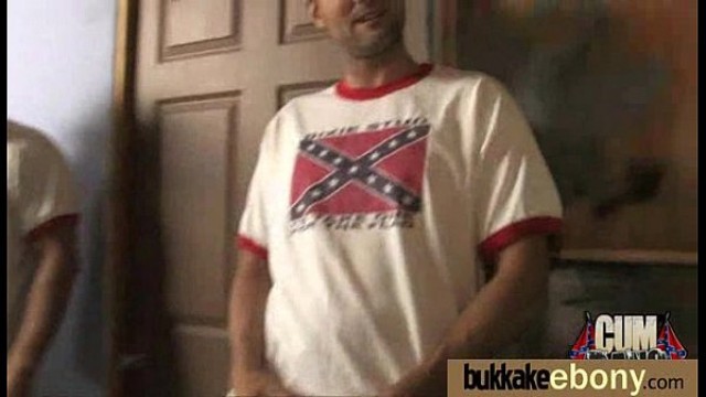 Cum loving teen enjoys huge bukkake! 6