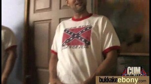 Cum loving teen enjoys huge bukkake&excl; 6